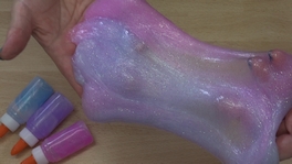 Slime: Pastell Galaxy-Slime mit Glitzer-Kleber (und PVA Kleber)